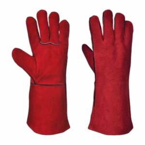 Gants de sécurité réfléchissants robustes Gants de soudage lisses ignifuges en cuir de vachette fendu de protection personnelle - Product Image 1