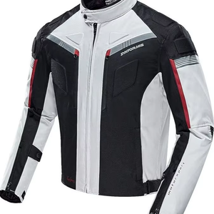 Chaqueta de Cuero para Motocicleta de Invierno con Cierre de Cremallera y Decoración con Patrones, Chaqueta de Motocicleta de Cuero y Textil para Hombre y Mujer - Product Image 5