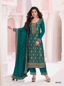Premium pakistanais hiver Shalwar Kameez costume Viscose Jacquard haut terne Santoon bas brodé Chinon soie Dupatta fantaisie - Product Image 6