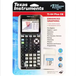 เครื่องคิดเลขวิทยาศาสตร์ Texas Instrument TI-84 PLUS CE รุ่นใหม่ พร้อมฟังก์ชันกราฟ แบตเตอรี่ในตัว วัสดุพลาสติก ฟังก์ชันปฏิทิน รับประกัน 3 ปี - Product Image 1