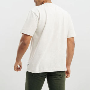 เสื้อยืดผู้ชายโอเวอร์ไซส์ลายกราฟิกผ้าฝ้าย280gsm หนักเสื้อยืดสีทึบออกแบบได้ตามต้องการ - Product Image 2