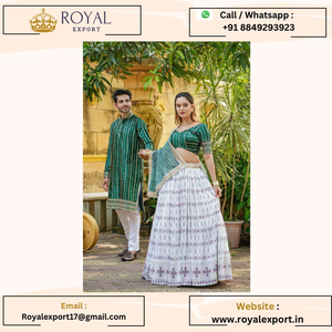 ผ้าชิโน่หนาพร้อมงานปัก zari ผ้าไหมสวยงามผ้าไหม georgette dupatta lehenga choli สำหรับงานแต่งงานและงานเลี้ยง - Product Image 1