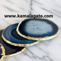 Sous-verres en tranches d'agate naturelle de 2 pouces, style américain, faits à la main, vente en gros, décoration élégante pour la maison et le bureau