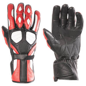 Gants de moto en cuir à doigts complets avec poignée antidérapante, respirants, protection UV, compatibles avec les écrans tactiles, pour usage sportif - Product Image 4