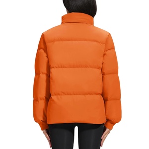 2026 nueva chaqueta acolchada con cremallera transpirable sólida para Otoño e Invierno para mujer prendas de vestir exteriores de burbujas de gran tamaño grueso - Product Image 6