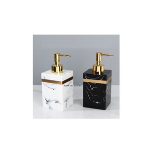 Hindistan'da üreticiden pirinç pompa altın rengi ile Minimalist tasarım kare şekli mermer sıvı sabun ve lavabo dağıtıcı - Product Image 1