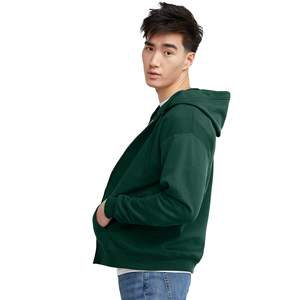 Vente en gros de sweats à capuche en molleton French Terry 100% coton, unis et basiques, pour hommes et femmes, avec épaules tombantes - Product Image 5