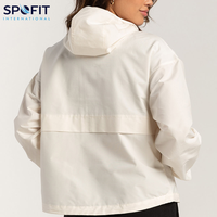 Fabricants OEM, veste coupe-vent pour femmes, imperméable, respirante, imprimée, broderie, logo personnalisé, légère, séchage rapide, nylon