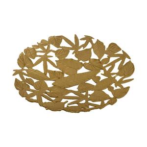 ถาดเสิร์ฟทรงกลมที่ต้องการมากที่สุดอาหารเย็นเสิร์ฟอาหารถาดโลหะชุบทองโบราณตกแต่งถาดเสิร์ฟโลหะ - Product Image 4