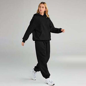 Ensemble deux pièces de survêtement pour femmes à la mode, sweat à capuche à manches longues et pantalon de jogging, vêtements de sport avec logo personnalisé, vêtements de sport, usine de vêtements de sport - Product Image 4