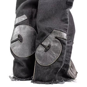 Nouvelle mode Pantalon en jean slim pour hommes Design personnalisé Pantalon évasé skinny 100% coton stretch Taille moyenne en détresse Rue haute - Product Image 2