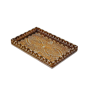 Hot Selling Eco-Friendly Commercial Grade Decorative Marble <b>Tray</b> Handmade Design Snacks Dessert Server <b>Dinner</b> Party Use - Product Image 3