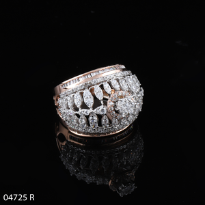 Elegant Lab Grown Diamond 14K Rose Gold Cocktail Wedding Bridal <b>Cluster</b> Ring Brilliant Cut for Certified Trendy Women's - Product Image 1