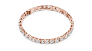 Premium Lab Grown Diamond Stacking Bracelet Crafted in Polished 18K Rose Gold <b>for</b> <b>Men</b> and Women - Product Image 2