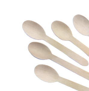Cuchara de cubiertos de madera Tamaño 160mm para comida rápida y comida para llevar de un solo uso, cuchara de madera desechable amigable para usuarios - Product Image 2