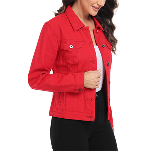 Chaqueta vaquera corta informal de alta calidad de diseñador Popular para mujer, abrigo azul de manga larga para mujer, chaqueta vaquera de talla grande - Product Image 2