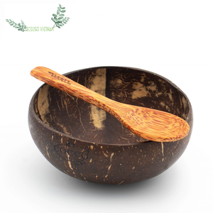 Bol en coquille de noix de coco naturel écologique avec cuillère et logo personnalisé bol en coquille de noix de coco 100% bol en noix de coco naturel - Product Image 3