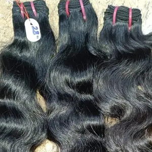 High Quality Indian Virgin Remy Hair Extensions Natural Color Human Hair Machine Double Weft Shed-Resistant Soft Shiny Hair - Product Image 2