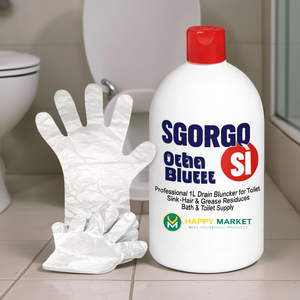 Déboucheur professionnel 1L pour toilettes, lavabos et douches - Dissout les résidus de cheveux et de graisse - Fournitures pour salle de bain et toilettes - Product Image 3