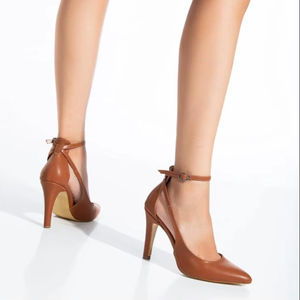 Chaussures à talons aiguilles classiques pour femmes, bout pointu, décoration en strass, 9 cm, pour les pointures 36 à 40, fabriquées en Turquie - Product Image 1