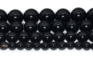 Genuine Natural Black Obsidian Loose <b>Beads</b> Grade a Round Shape 6mm 8mm 10mm <b>Stone</b> <b>Beads</b> - Product Image 4