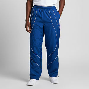 Pantalons de survêtement décontractés en toile personnalisés en gros, pantalons pour hommes, impression de logo, jambe large droite, ample, bandes réfléchissantes, lavés à 100% - Product Image 6