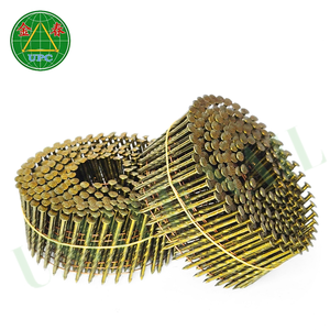Galvanized Carbon Steel Coil <b>Nails</b> With Sharp Edges Screw Shank Type Checkered Head Style Construction Best Seller From Vietnam - Product Image 3