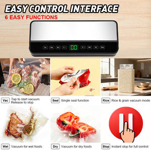 Mesin Vacuum Sealer Makanan Otomatis 120W dengan Pemotong Terintegrasi dan Gulungan Kantong, Daya Hisap Tinggi 65kPa, 9 Tingkat Suhu - Product Image 5