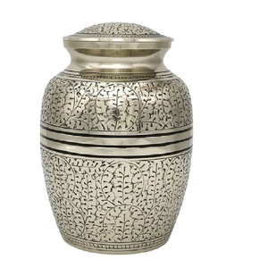 Urnas de cremación de aluminio de alta calidad con grabado completo, urnas funerarias de metal con acabado de peltre para cenizas humanas - Product Image 1