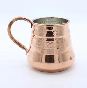 Mug à café en cuivre martelé, design artisanal, mugs à bière en acier inoxydable avec poignée - Product Image 1