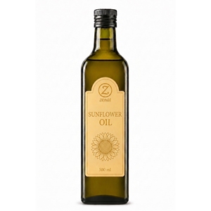 Olio di Girasole Raffinato ad Alto Contenuto di Acido Linoleico, Grado Cosmetico e Alimentare, 500 ml - Product Image 1