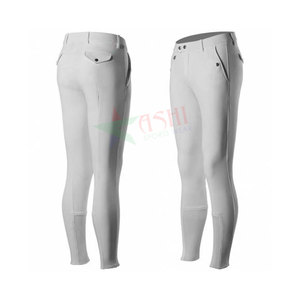 Custom Logo Printed Equestrian Breeches Men's and Women's Horse Riding Pants with <b>Full</b> Silicone Seat Riding Tights - Product Image 4