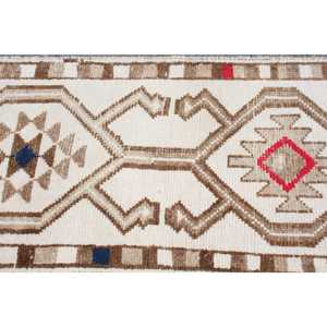 Alfombra Vintage, Alfombra Turca de 2.7x9.8 pies, Alfombra de Lana con Diseño Floral Marrón Rojizo - Product Image 4