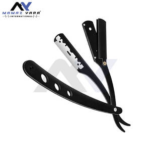 Navaja de Afeitar Profesional de Hoja Recta para Afeitado al Ras, Navaja Clásica Manual para Hombres con Mango Negro para Barberos - Product Image 4