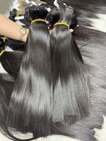 Lots en gros d'extensions de cheveux naturels vietnamiens Remy à double trame, texture ondulée naturelle et lisse comme des baguettes, de 6 à 40 pouces