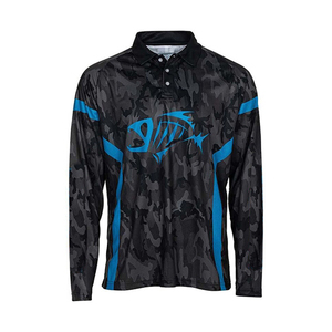 Polo de haute qualité 100% polyester pour la pêche sportive, manches longues, respirant, design personnalisé par sublimation, directement de l'usine - Product Image 4