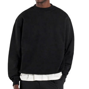 Sweat-shirt unisexe surdimensionné de luxe 380 g/m² en molleton français lourd, imprimé, brodé, logo personnalisé, sweat-shirts hip-hop, automne - Product Image 1