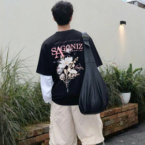 Camiseta Cristiana para Hombre, Camiseta con Gráfico de Fe, Nunca es Suerte, Siempre es Dios, Ropa Religiosa Urbana, Top Holgado de Algodón - Product Image 1