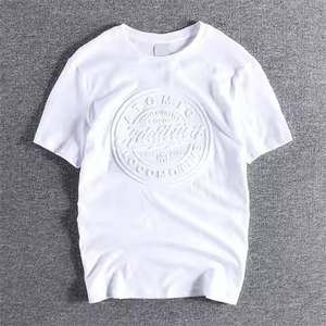 เสื้อยืดลายนูนสำหรับผู้ชายสำหรับฤดูร้อนเสื้อยืดโชว์ไหล่ขนาดใหญ่พิเศษโลโก้ออกแบบได้ตามต้องการ - Product Image 2