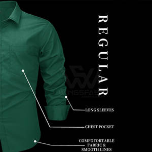 Ropa de moda Tela de algodón Hombres Camisas casuales Nuevo estilo Transpirable Camisas de hombre para venta en línea - Product Image 5