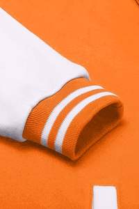 Blouson Bomber de Baseball Personnalisé pour Homme, Style Universitaire, Coupe-Vent, Automne, Manches en Laine et Viscose, Col Montant, avec Fermeture Frontale - Product Image 5