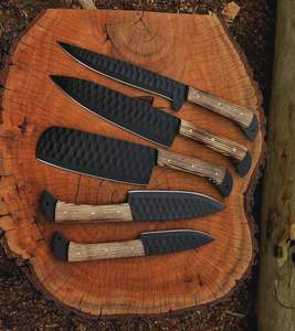 Ensemble de couteaux de chef en acier Damas de haute qualité, 5 pièces, fabriqués à la main, vente chaude, utilisation en cuisine, fabrication directe, couteaux de chef élégants - Product Image 5