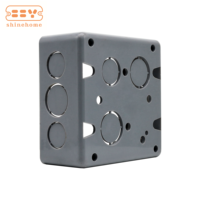 Boîte de sortie électrique carrée en PVC non métallique de 4 pouces avec indice de protection IP55, durable pour l'installation de prises et de commutateurs