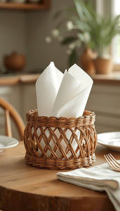 Woven Rattan Napkin Holder <b>Basket</b> - Product Image 2