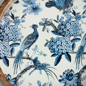 Bandeja de Madera para Servir |   Madera Maciza Pintada con Esmalte |   Uso en Restaurantes y Cafeterías para Bodas |   Apto para microondas, multifuncional |   Suministro a Granel - Product Image 2