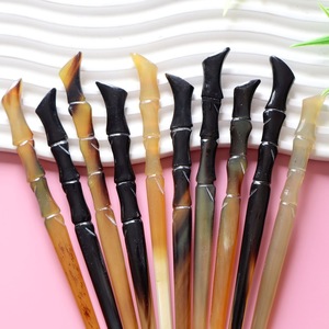 Polished <b>Finish</b> Buffalo Horn <b>Hair</b> Pins for Women's Ox Horn <b>Hair</b> Styling <b>Stick</b> Natural Accessory - Product Image 1