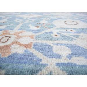 Tapis noué à la main en laine bleue Viscaya AKWL-3069, grand modèle 9x12, motif médaillon, pour la décoration de la maison, du salon, pour les adolescents - Product Image 3