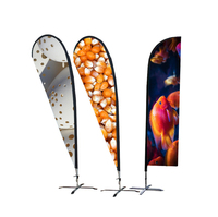Drapeaux Swooper personnalisés, impression par sublimation double face, logo personnalisé, drapeau de plage en polyester, bannière, mât en fibre de verre, extérieur