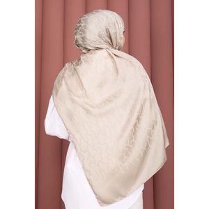 Serie de Chales Jacquard con Estampado Beige, Bufanda de Pashmina Ligera y de Lujo, Material de Rayón Transpirable y Suave - Product Image 3