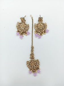 ชุดสร้อยคอของ Kundan เครื่องประดับอินเดียชุดสำหรับเจ้าสาวทันสมัยสร้อยคอชุดลูกปัดมุกสำหรับงานแต่งงาน - Product Image 2